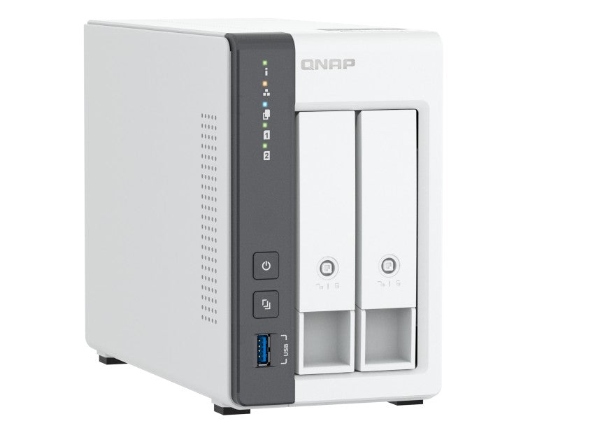 QNAP TS-216G 2-Bay NAS Storage System, 2.5GbE, Quad-Core 2.0GHz, 4GB RAM, Hot-Swappable, AI-Powered, RAID Support, USB One-Touch Backup QNAP TS-216G 2-Bay NAS Storage System, 2.5GbE, Quad-Core 2.0GHz, 4GB RAM, Hot-Swappable, AI-Powered, RAID Support, USB One-Touch Backup